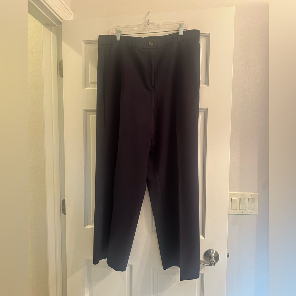 Ann Taylor Curvy Wide Leg Pants Navy NWOT - Picture 3 of 7